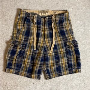 Abercrombie and Fitch plaid cargo shorts vintage